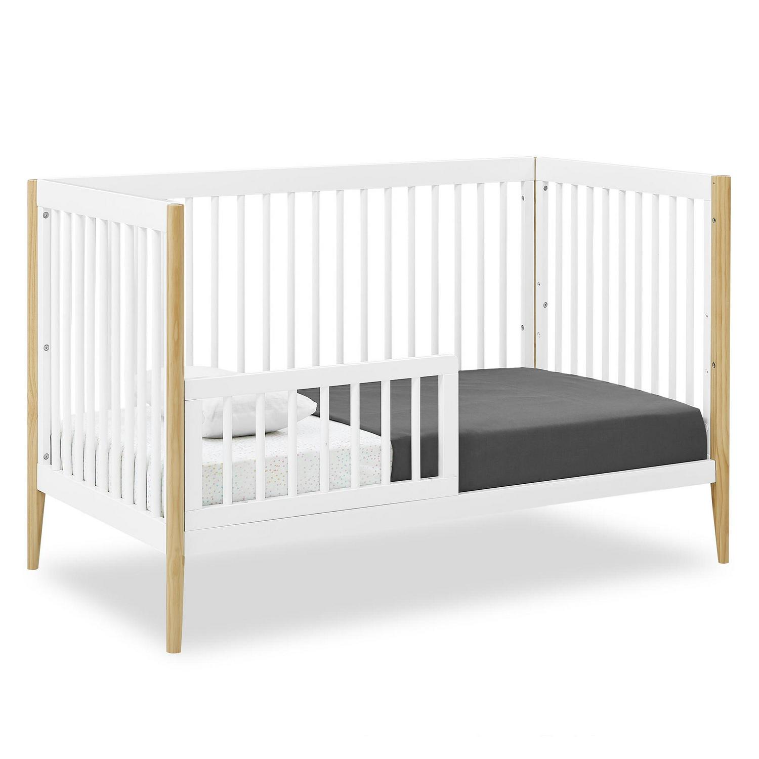 Delta Children Casey 4-in-1 Convertible Crib, Bianca White/Natural - Image 12