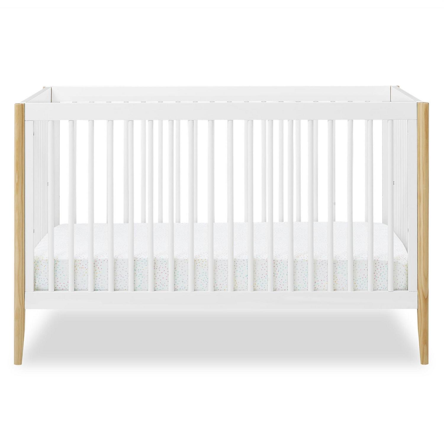 Delta Children Casey 4-in-1 Convertible Crib, Bianca White/Natural