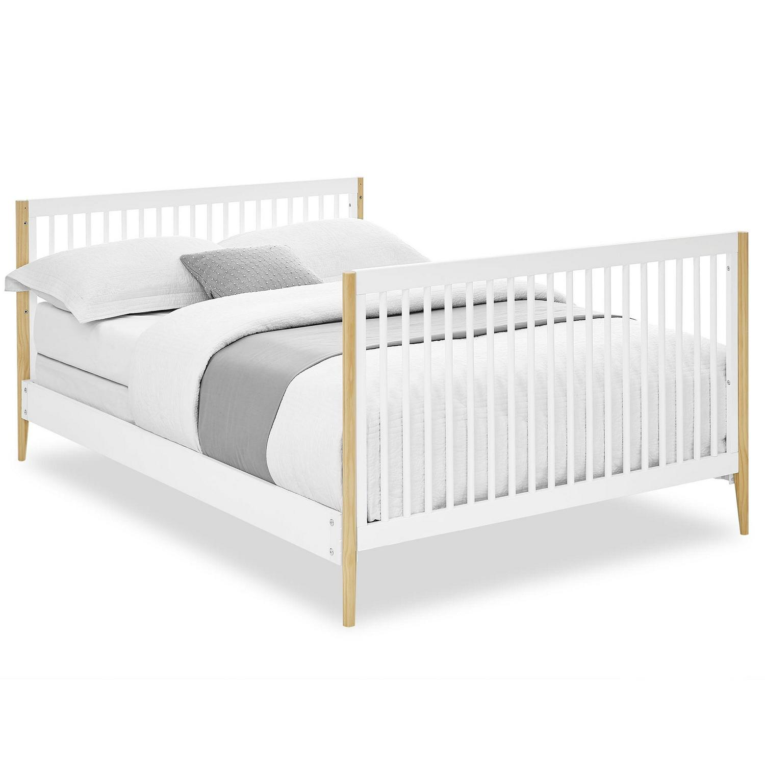 Delta Children Casey 4-in-1 Convertible Crib, Bianca White/Natural - Image 15