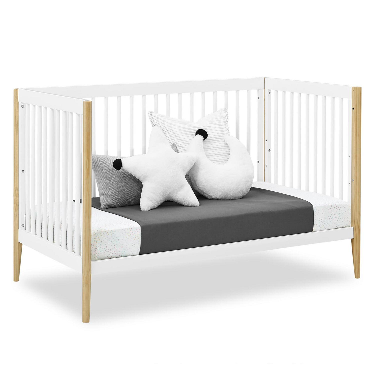 Delta Children Casey 4-in-1 Convertible Crib, Bianca White/Natural - Image 13