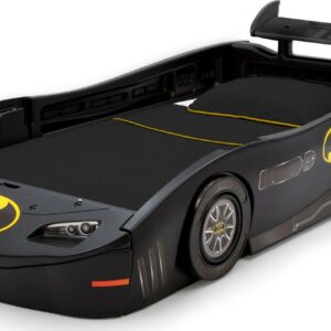 Delta Children DC Comics Batman Batmobile Car Plastic Twin Bed, Black