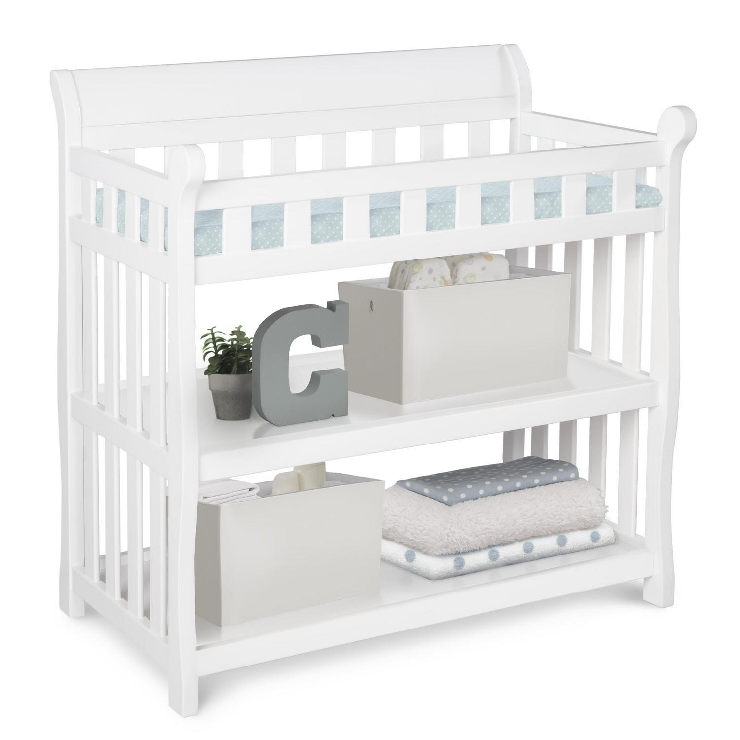 Delta Children Eclipse Changing Table with Pad, White - Image 2