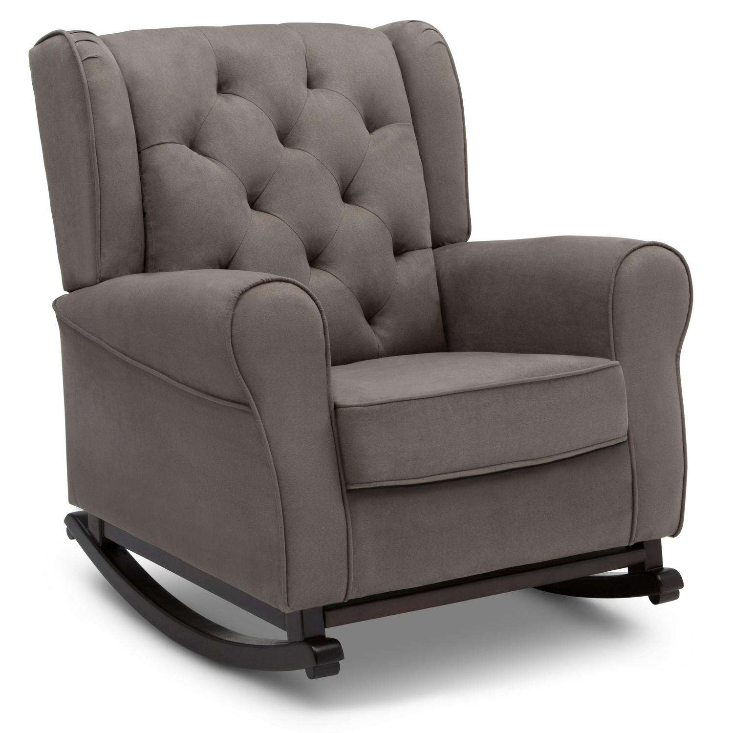 Delta Children Emma Nursery Rocking Chair, Graphite - Image 7