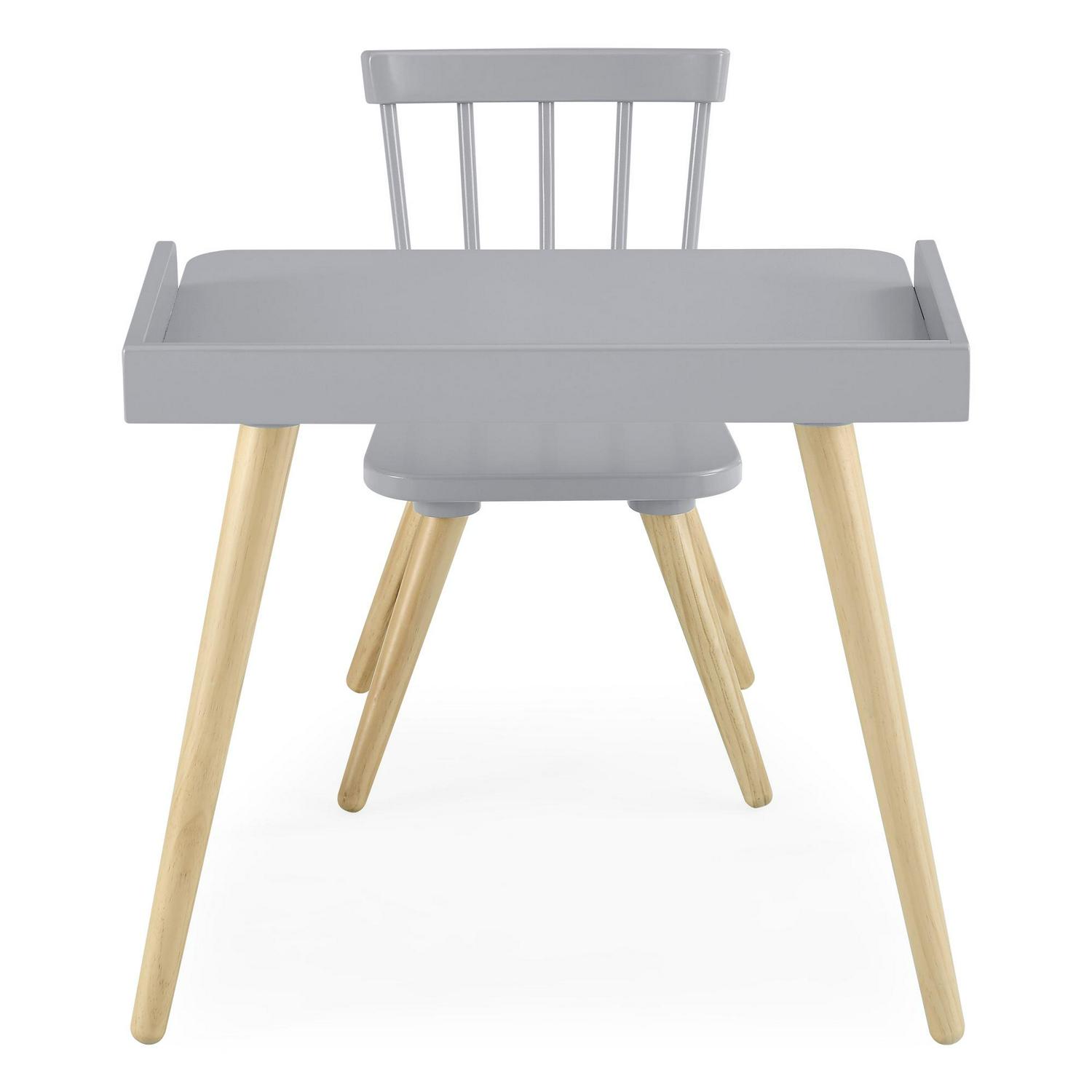 Delta Children Essex Desk & Chair Set, Green Guard Gold Certified, Greenguard Gold Certified, Grey/Natural - Image 10