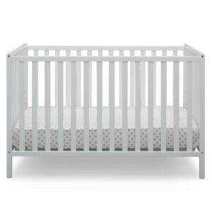 Delta Children Heartland 4-in-1 Convertible Crib, Greenguard Gold Certified, Bianca White