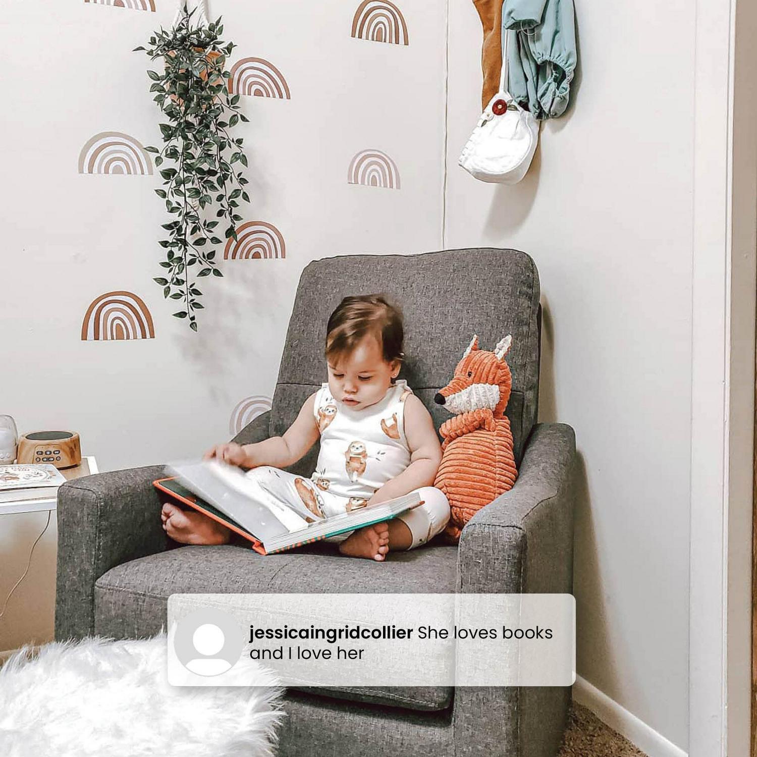 Delta Children Kenwood Slim Nursery Glider Swivel Rocker Chair, French Grey - Image 4