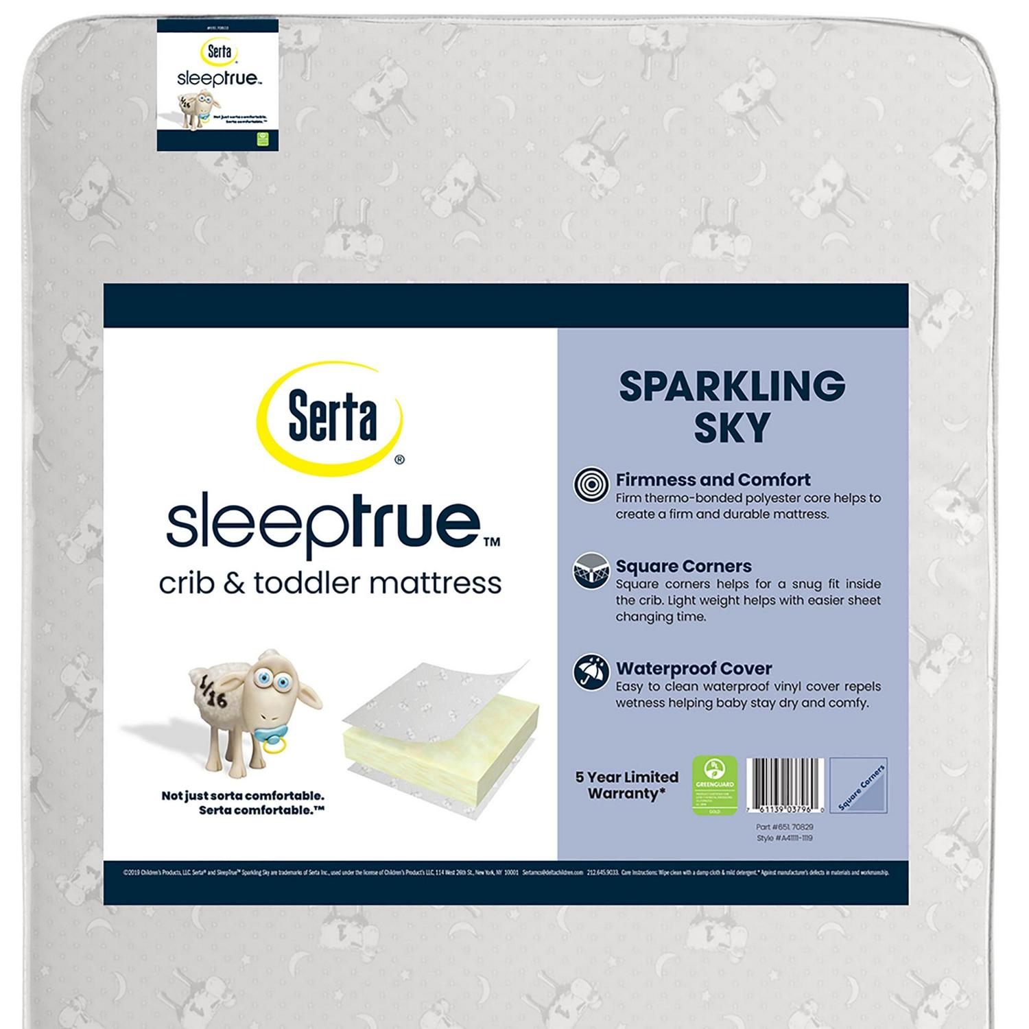 Delta Children Madrid 4-in-1 Convertible Crib with Serta Mattress Value Pack (Gray) - Image 3