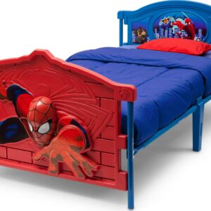 Delta Children Marvel Spider-Man 3D Plastic Twin Bed, Red