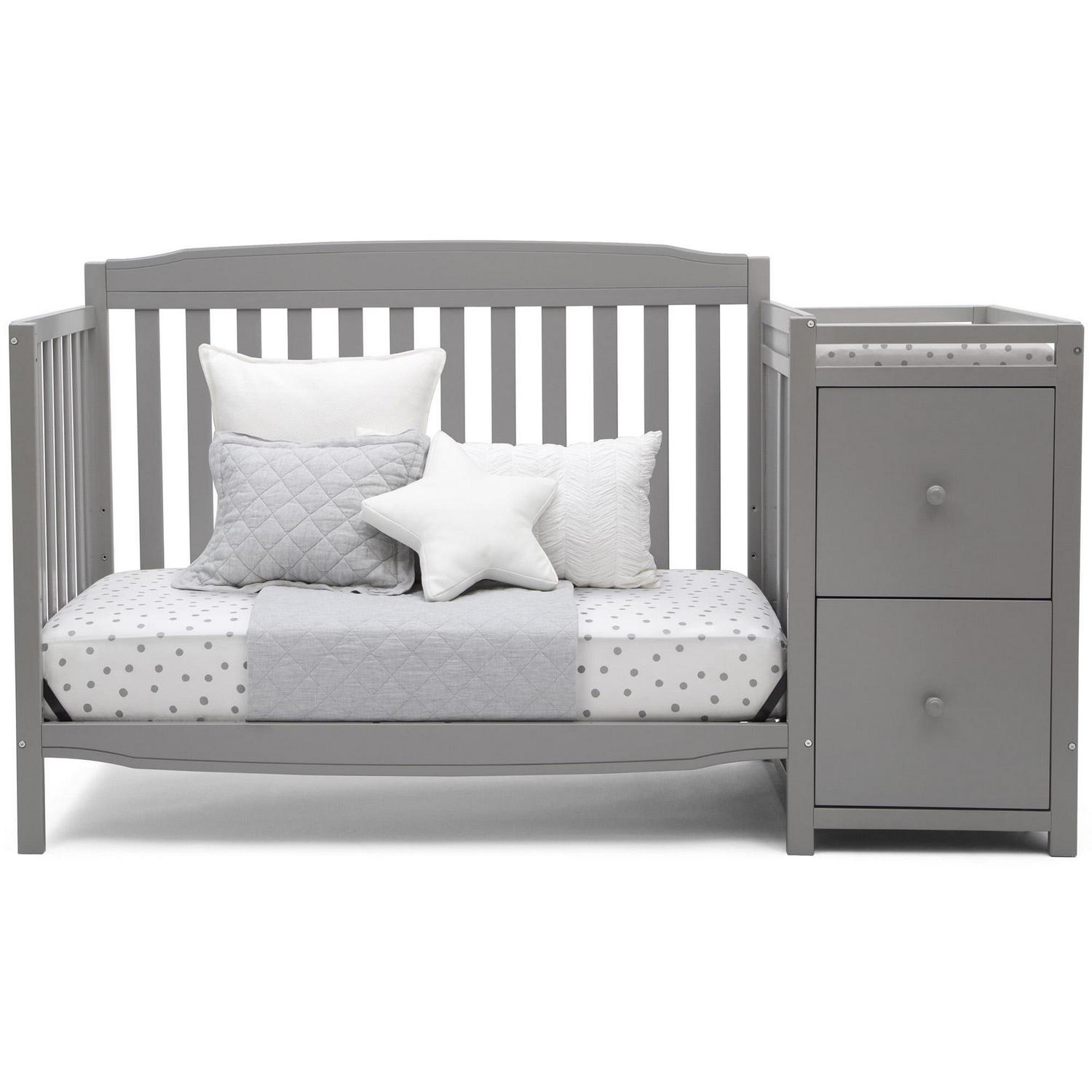 Delta Children Mason 6-in-1 Convertible Crib and Changer, Gray - Image 10