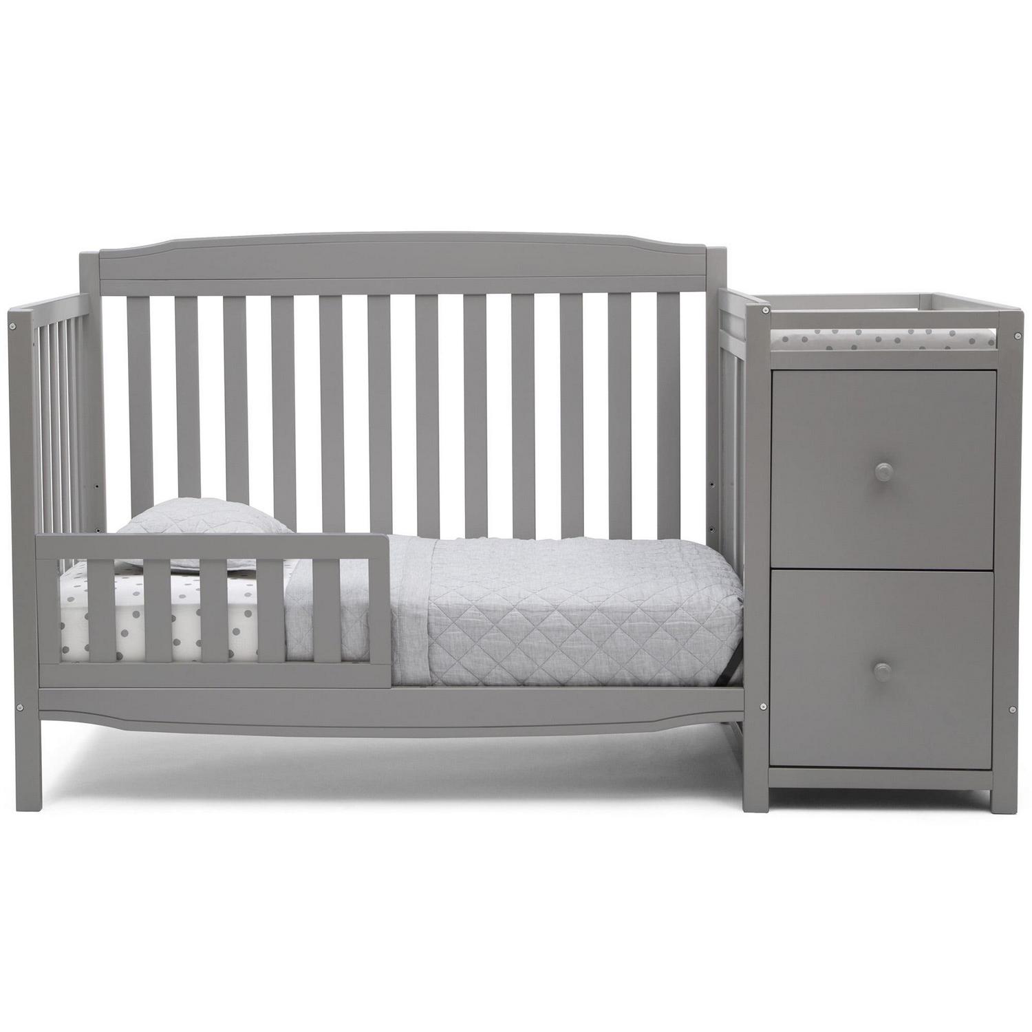 Delta Children Mason 6-in-1 Convertible Crib and Changer, Gray - Image 9
