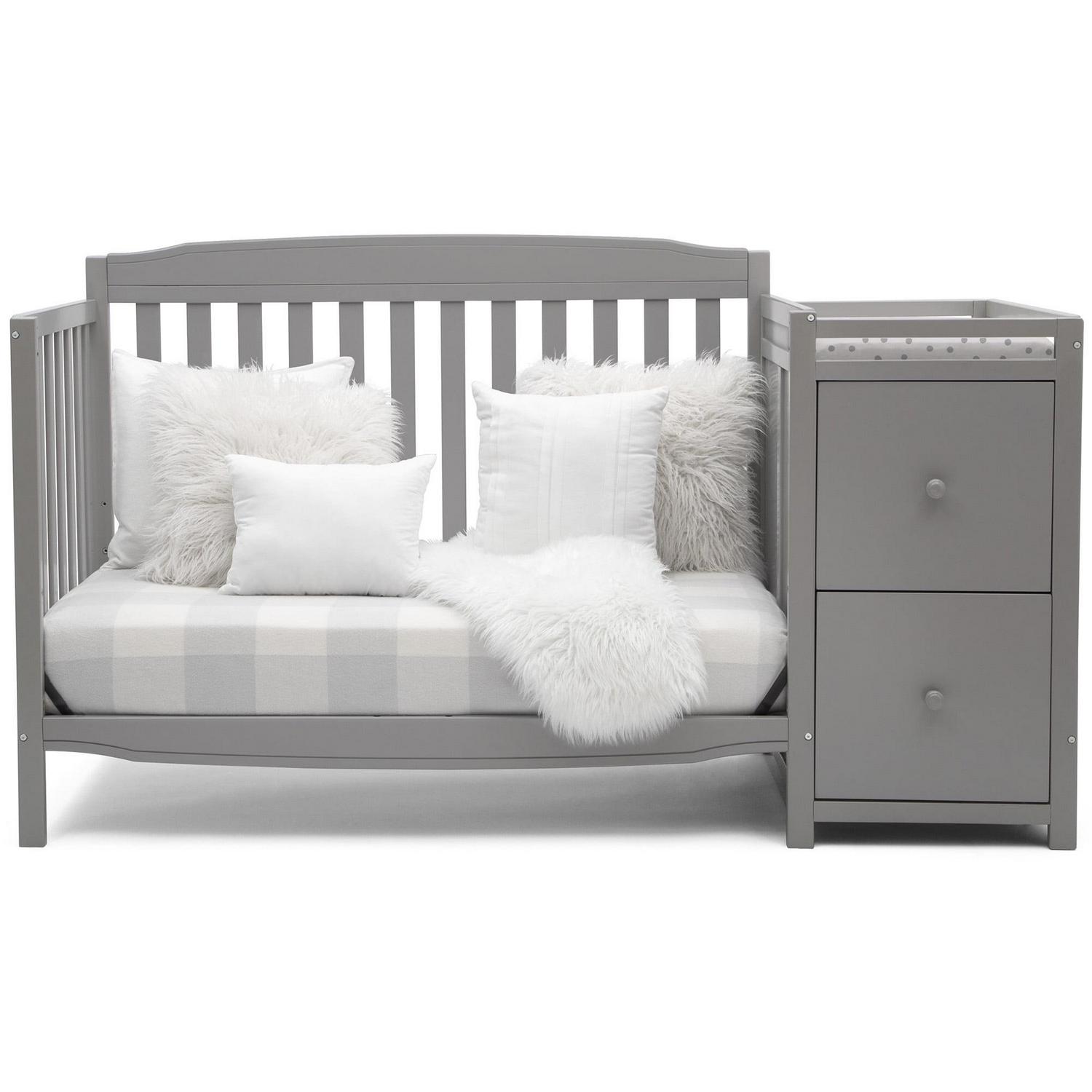 Delta Children Mason 6-in-1 Convertible Crib and Changer, Gray - Image 8