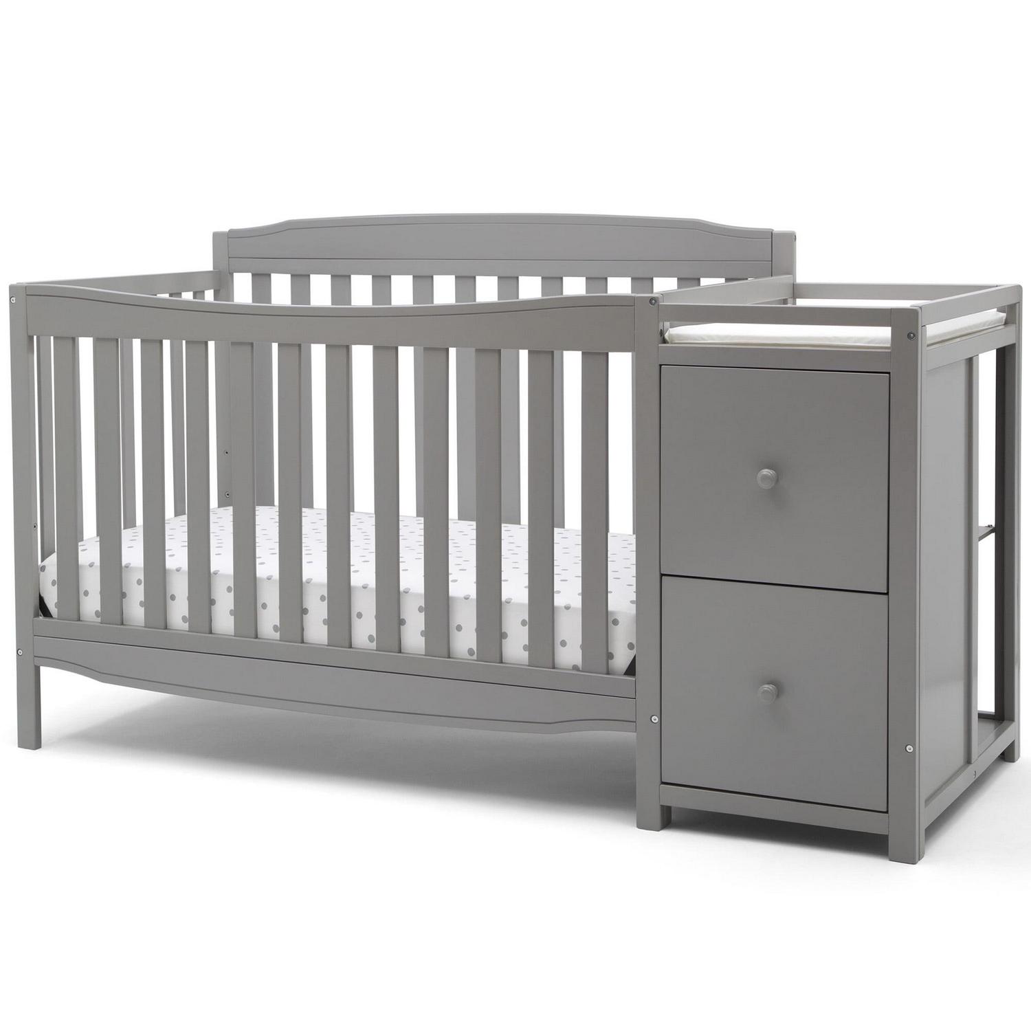 Delta Children Mason 6-in-1 Convertible Crib and Changer, Gray - Image 6
