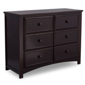 Delta Children Mason Universal 6 Drawer Dresser, Greenguard Gold Certified, Dark Chocolate