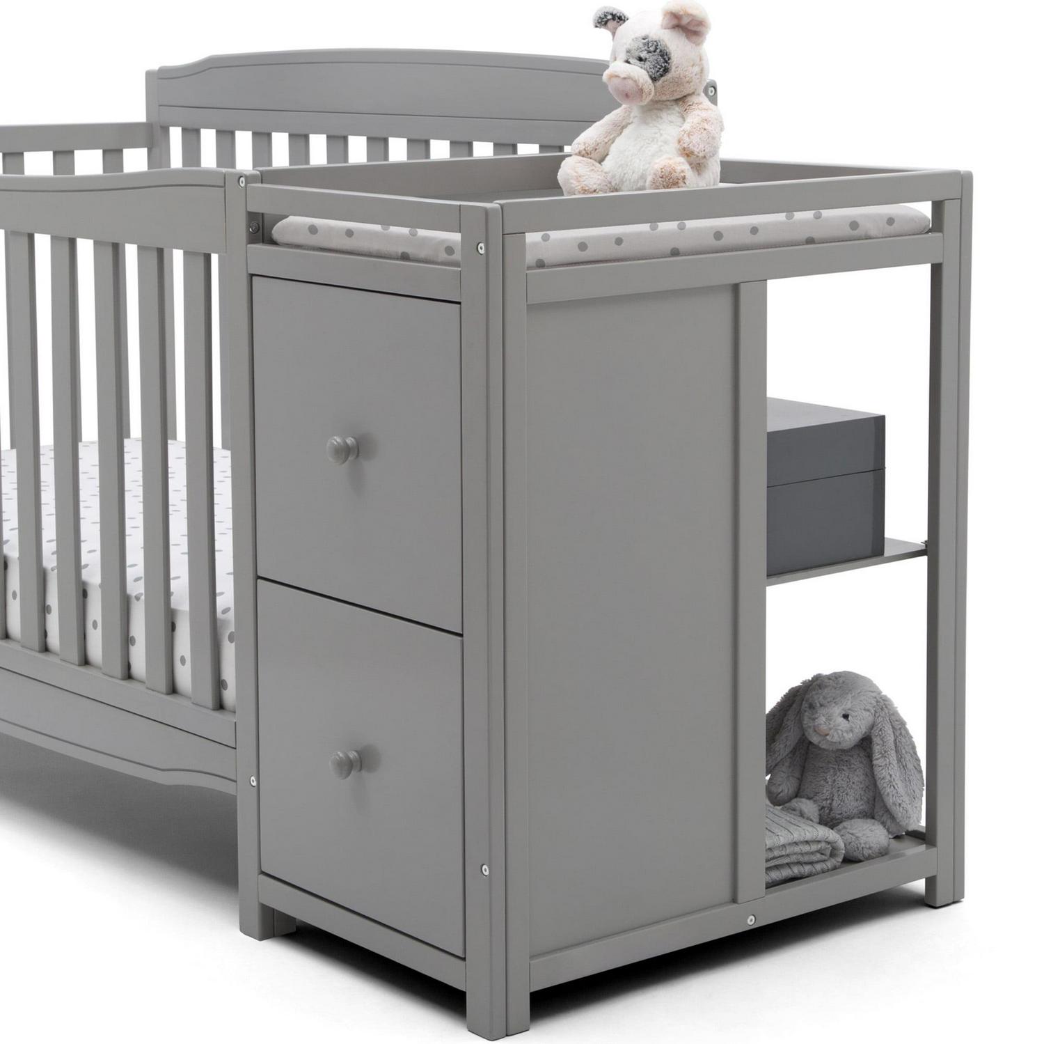 Delta Children Mason 6-in-1 Convertible Crib and Changer, Gray - Image 7