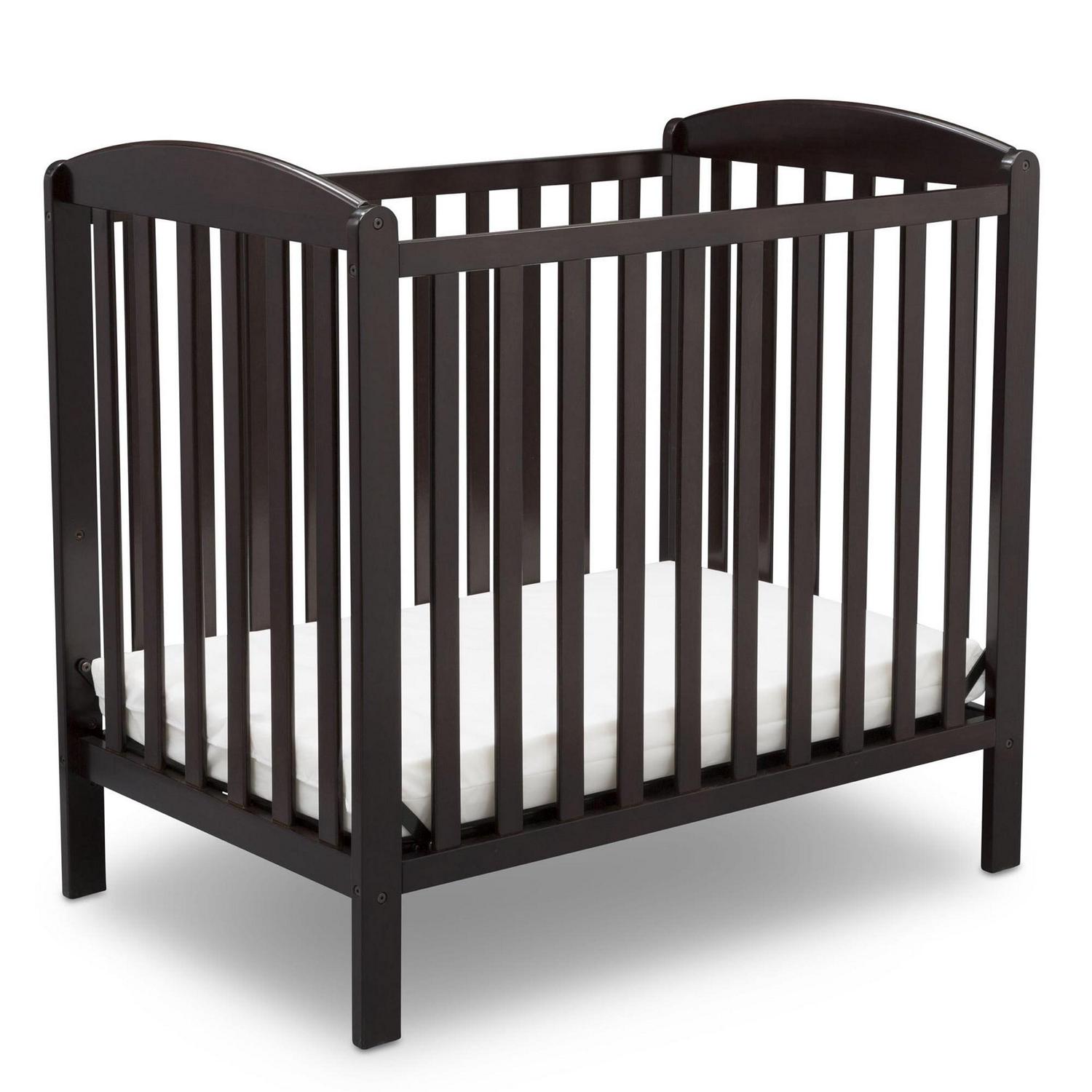 Delta Children NEW Gateway Mini Convertible Baby Crib with Mattress, Dark Chocolate - Image 10