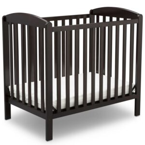 Delta Children NEW Gateway Mini Convertible Baby Crib with Mattress, Dark Chocolate