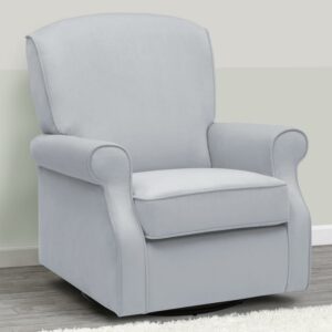 Delta Children Oakley Nursery Glider Swivel Rocker Chair, Dolphin Grey Velvet