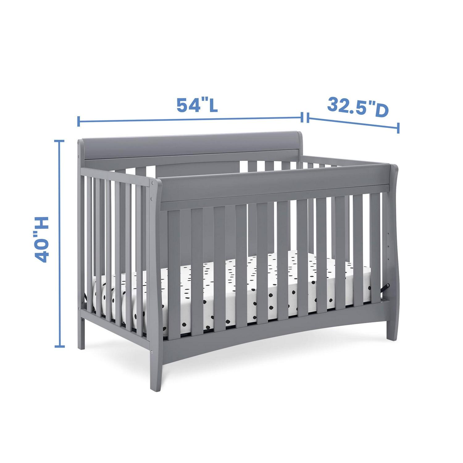 Delta Children Richmond 6-in-1 Convertible Baby Crib, Grey - Image 7