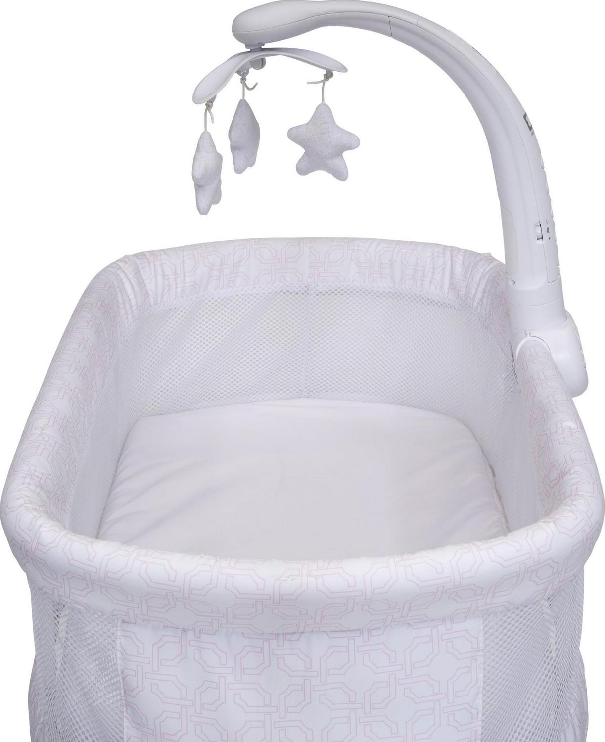 Delta Children SleepCool Rocking Bassinet with Airflow Mesh, Pink Fresco - Image 5