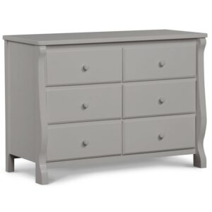 Delta Children Universal 6 Drawer Dresser, Greenguard Gold Certified, Gray