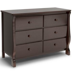 Delta Children Universal 6 Drawer Dresser, Greenguard Gold Certified, Dark Chocolate