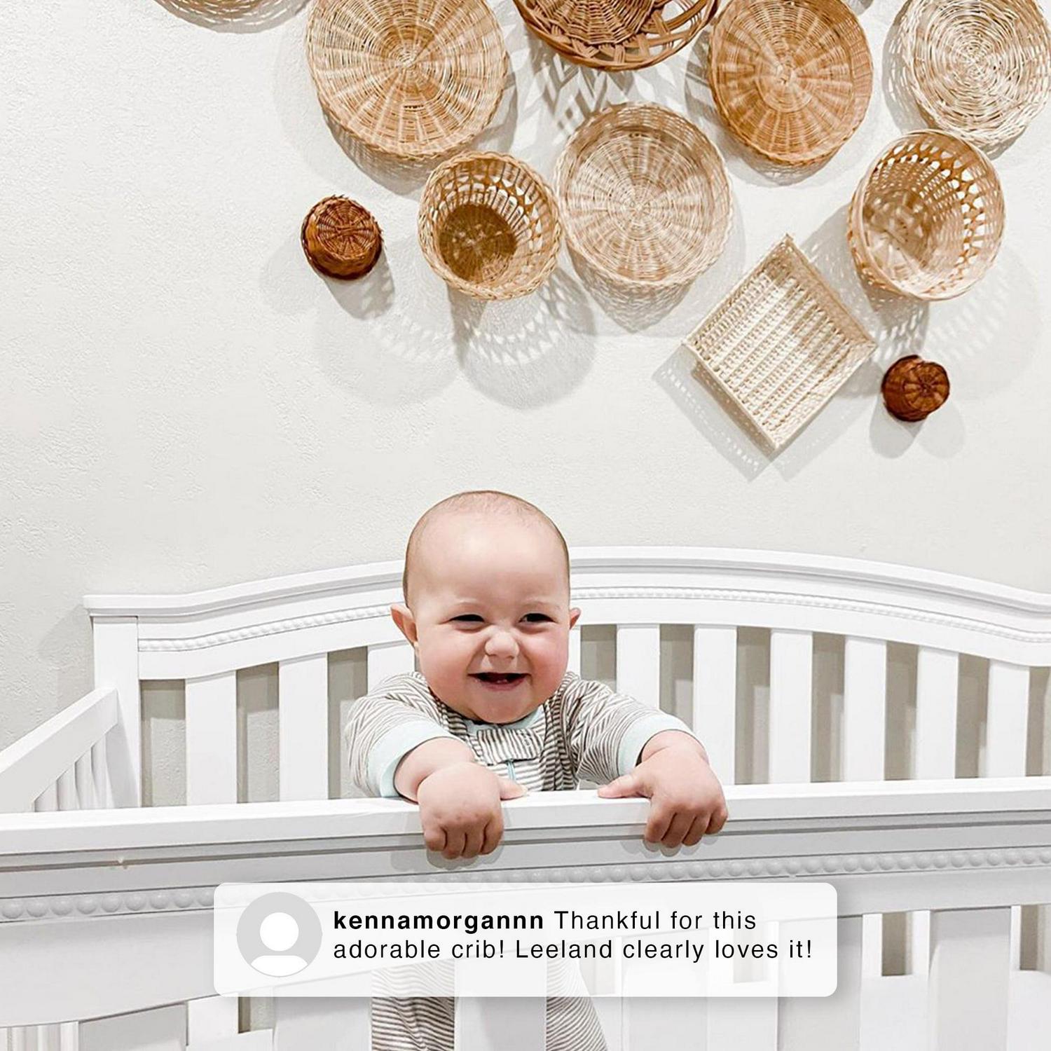 Delta Children Waverly 6-in-1 Convertible Baby Crib, Grey - Image 7