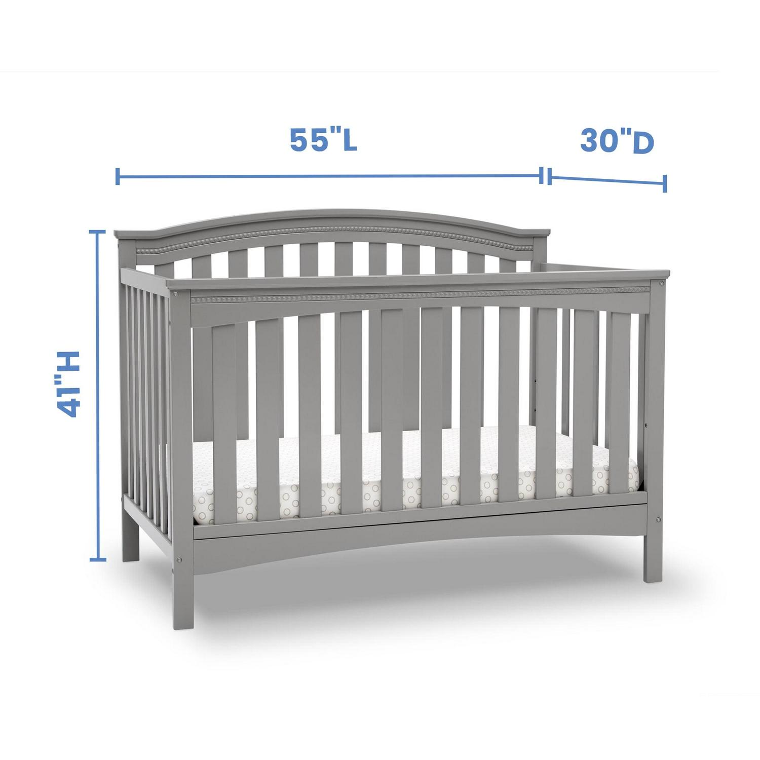 Delta Children Waverly 6-in-1 Convertible Baby Crib, Grey - Image 6