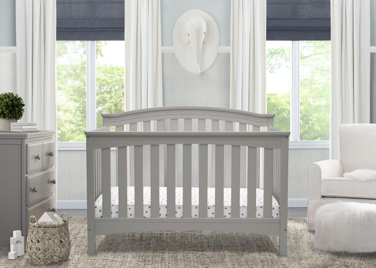 Delta Children Waverly 6-in-1 Convertible Baby Crib, Grey - Image 11
