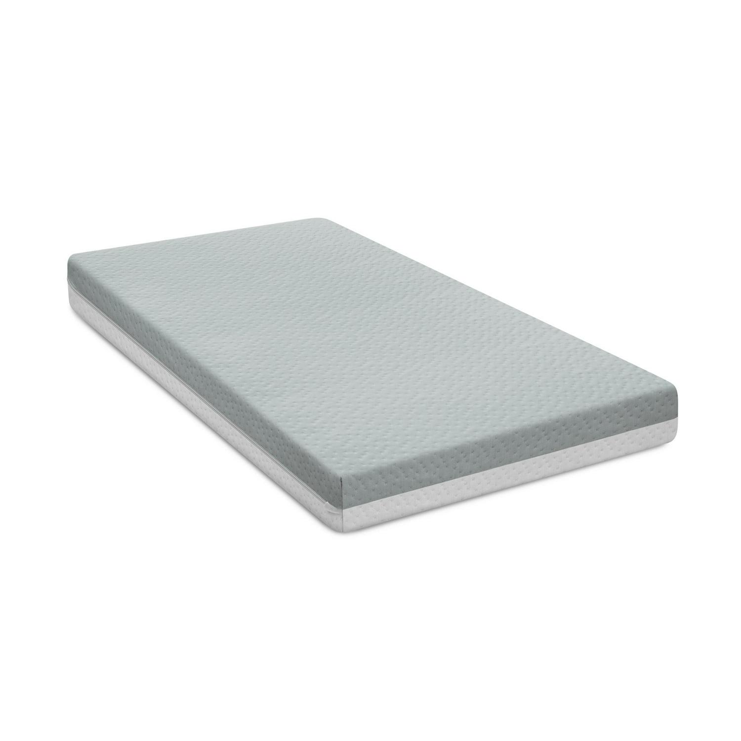 Delta Children SmartBreathe Machine Washable Crib and Toddler Mattress - Breathable Cloud Core, Machine Washable Cover, GREENGUARD Gold, Waterproof, Sustainably Sourced Fiber Core, Artic Blue/White - Image 9