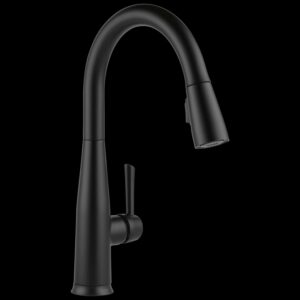 Delta Essa Single Handle Pull-Down Kitchen Faucet with Touch2O?? Technology in Matte Black 9113T-BL-DST