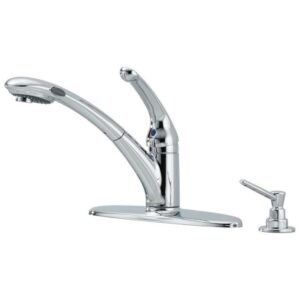Delta Signature One Handle Chrome Pull Out Kitchen Faucet