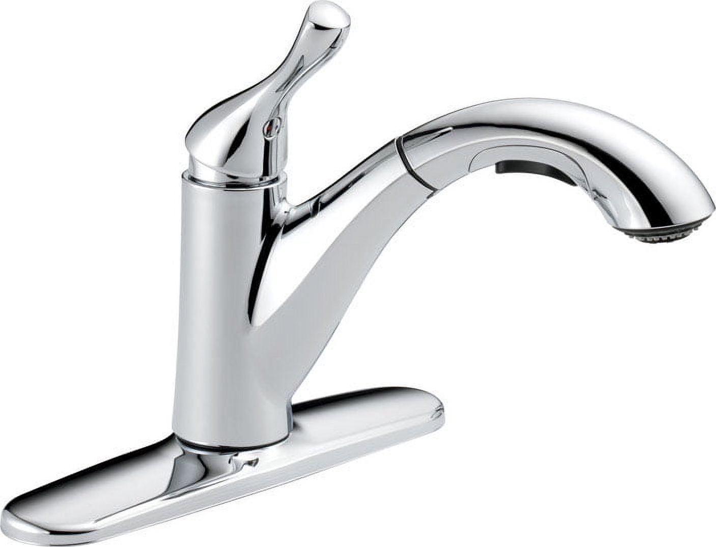 Delta Grant One Handle Chrome Pull Out Kitchen Faucet