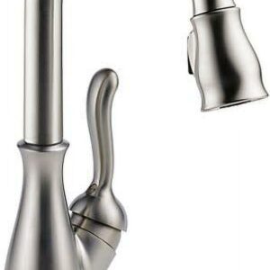 Delta Leland Single Handle Pull-Down Bar / Prep Faucet with Touch2O Technology, Spotshield Stainless
