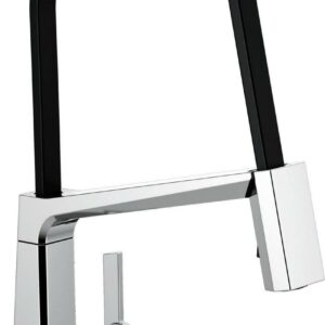 Delta Pivotal Single Handle Exposed Hose Kitchen Faucet, Chrome