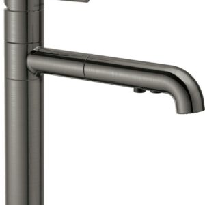 Delta Trinsic Single Handle Pull-Out Kitchen Faucet, Black Stainless