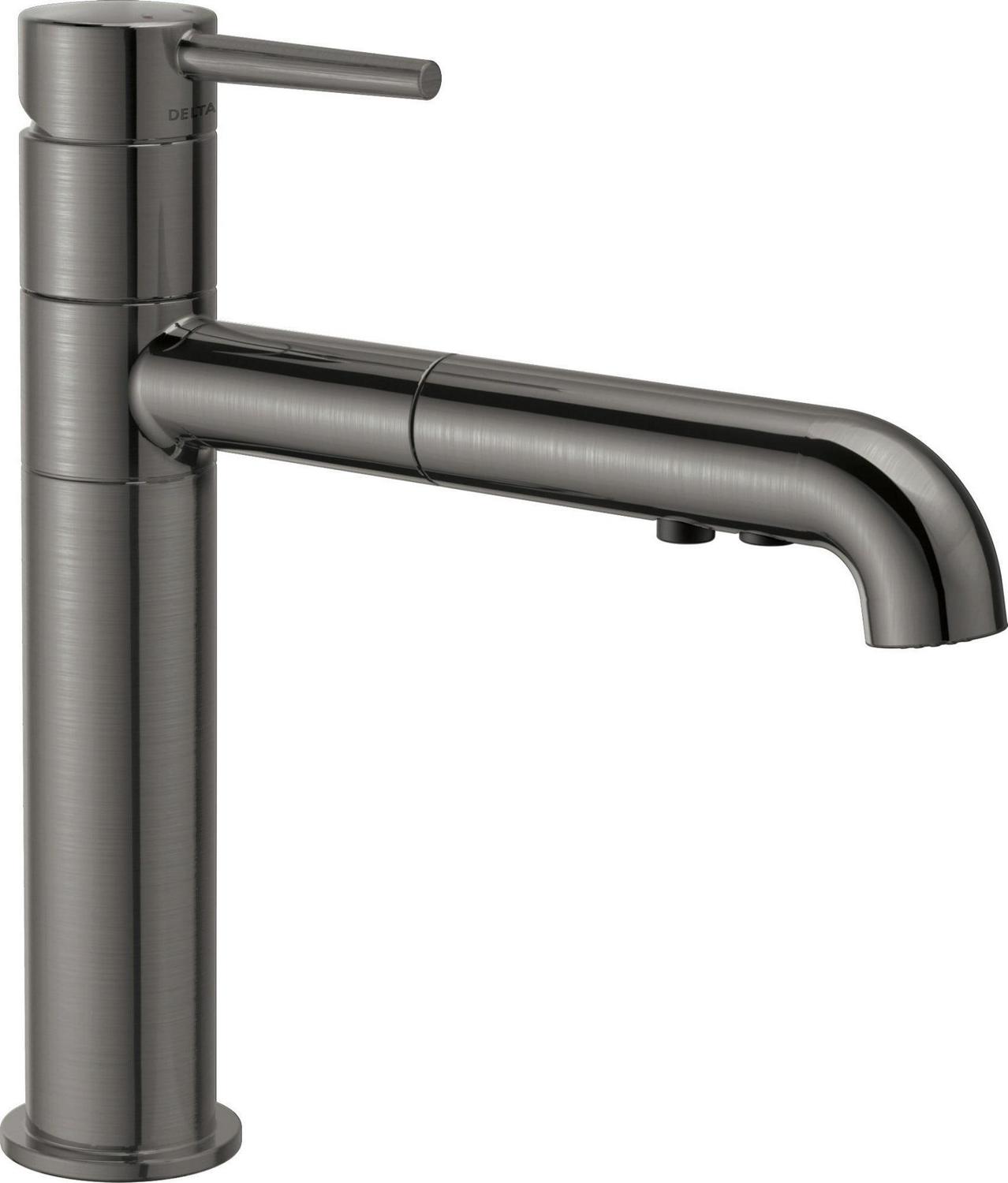 Delta Trinsic Single Handle Pull-Out Kitchen Faucet, Black Stainless