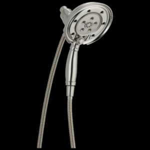 Delta Universal Showering Components H2OkineticÂ® In2itionÂ® 4-Setting Two-in-One Shower in Stainless 58471-SS-PK