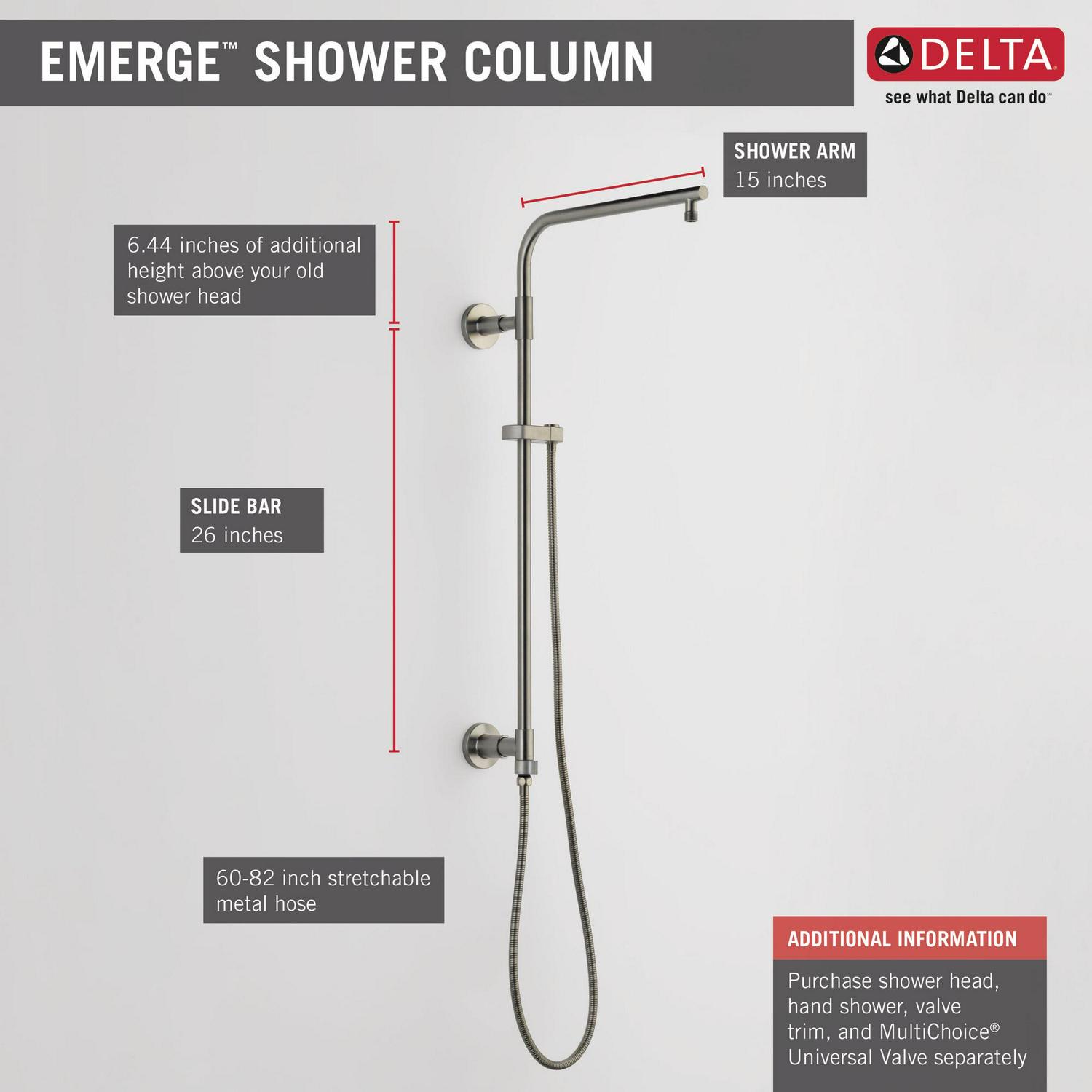 Delta Universal Showering Components: Shower Column 26" Round - Image 2