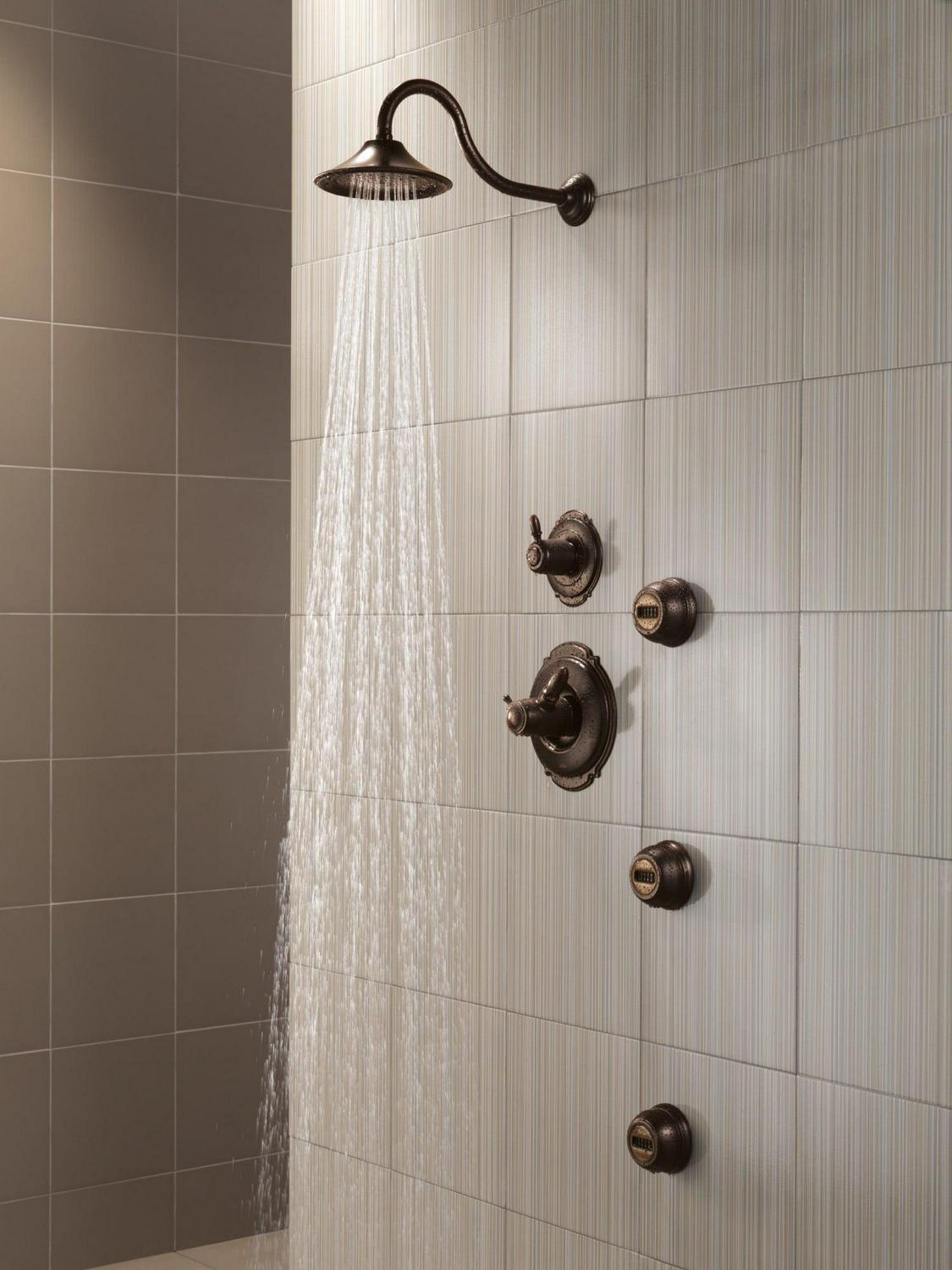 Delta Universal Showering Components Premium 3-Setting Shower Head in Champagne Bronze - Image 3