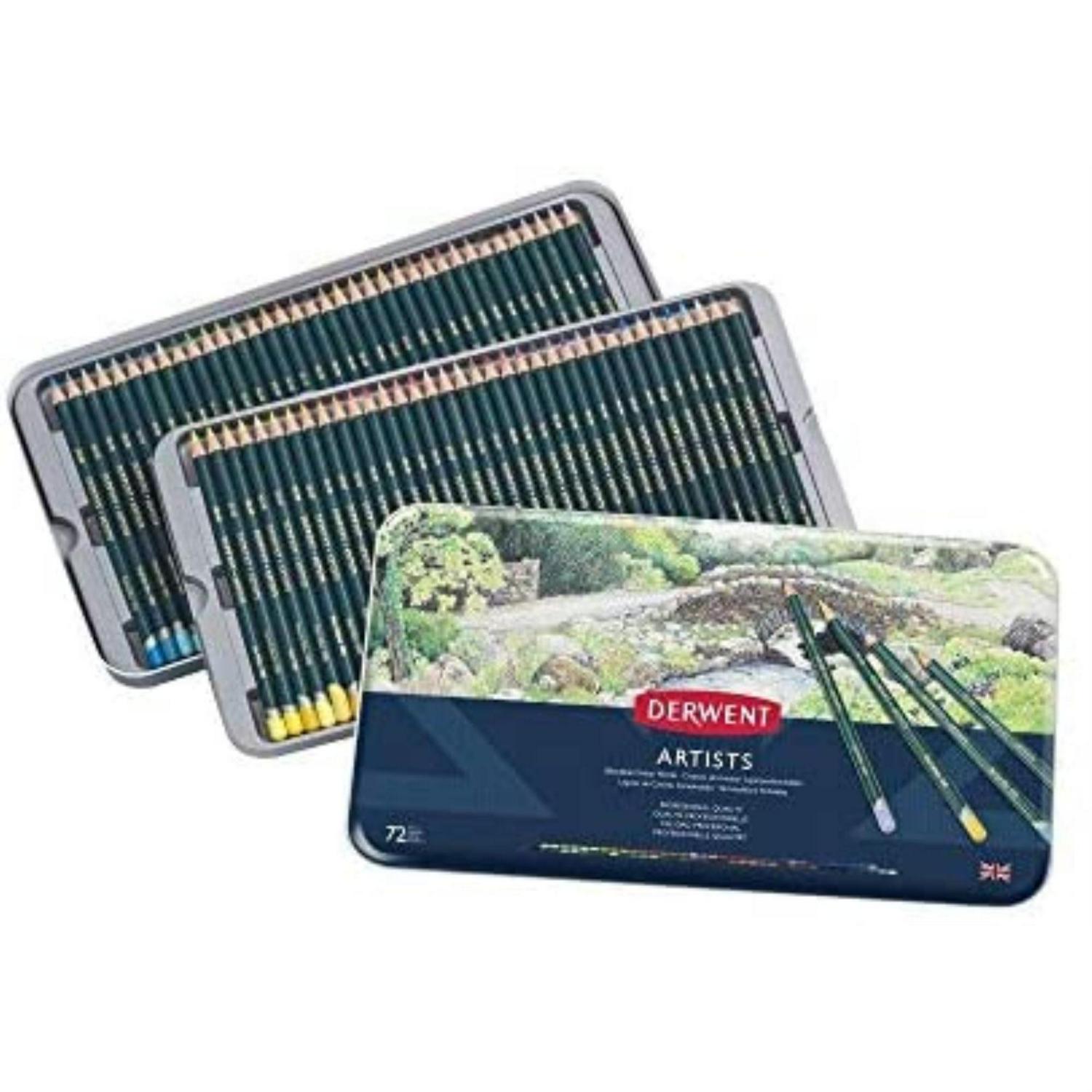 Derwent Artists' Colored Pencil Set, 72-Color Tin Set - Image 2