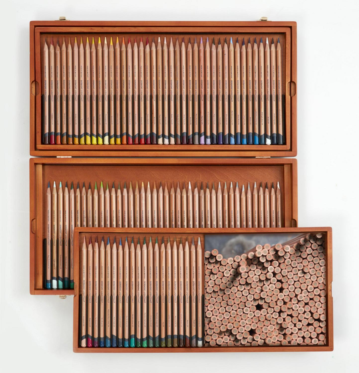 Derwent Lightfast Pencil Set, 100-Pencils with Wood Box