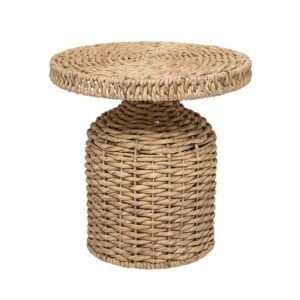 Bloomingville Hand-Woven Water Hyacinth Table, Natural