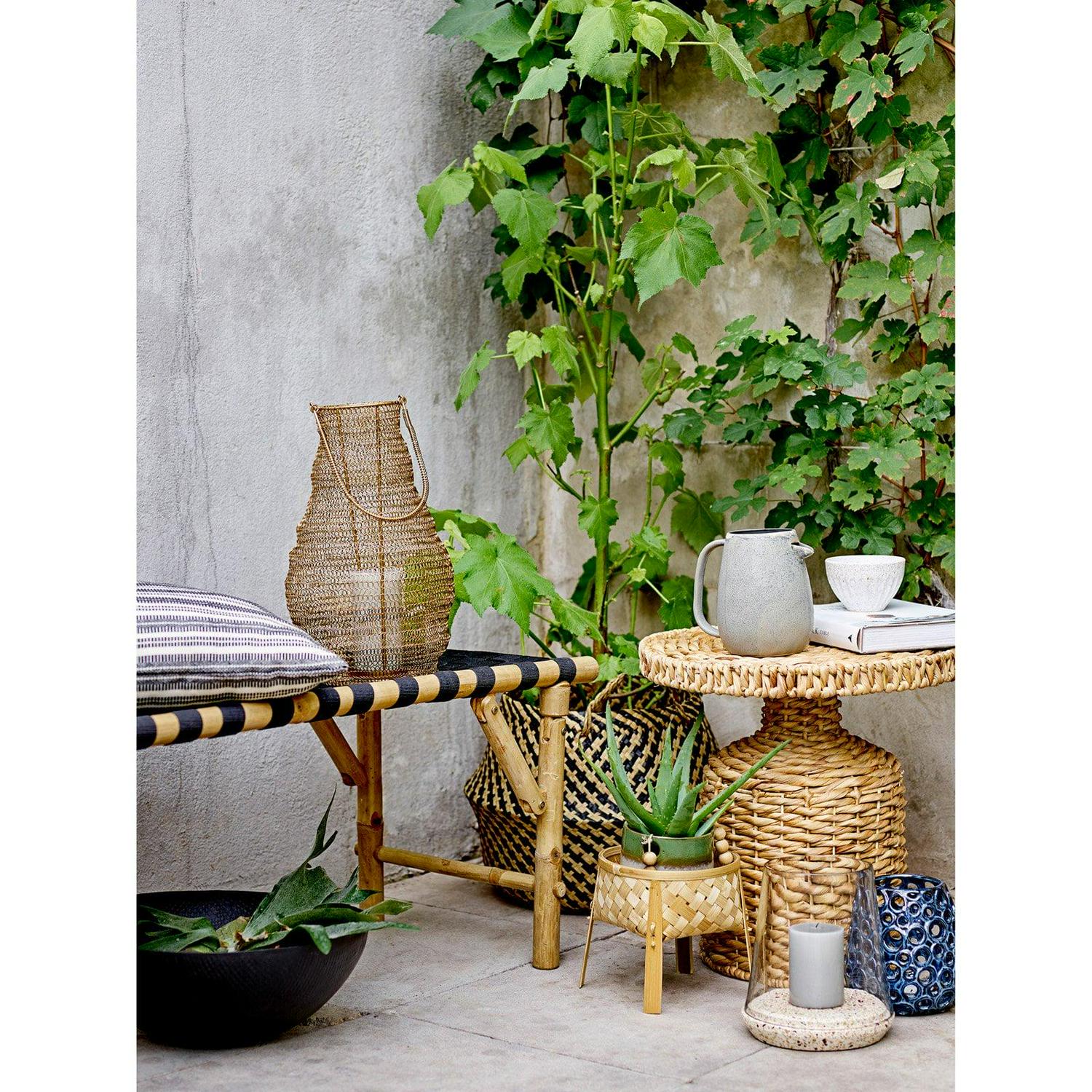 Bloomingville Hand-Woven Water Hyacinth Table, Natural - Image 3