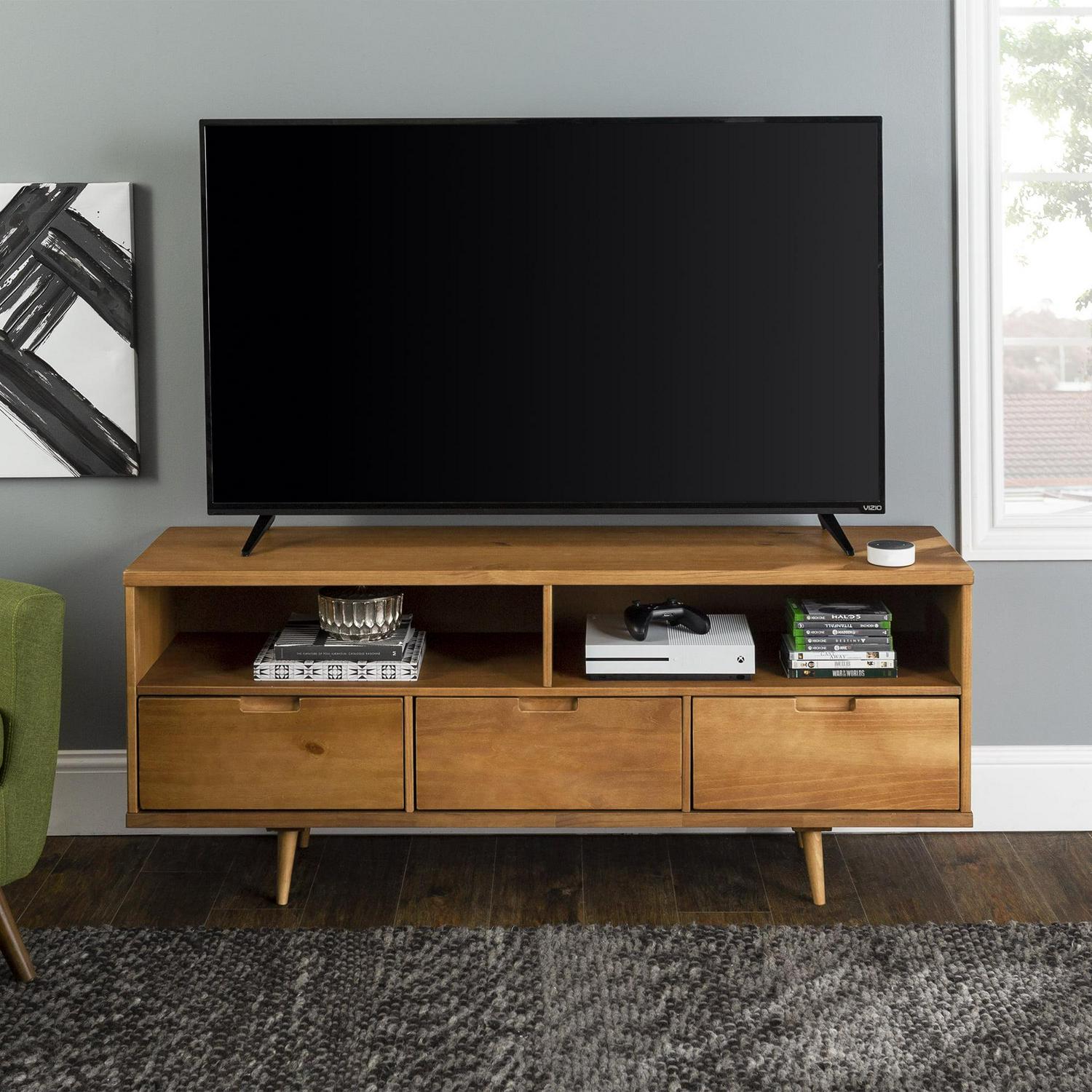 Walker Edison TV Stand for TVs up to 65", Caramel