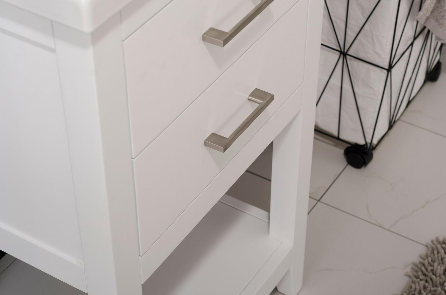 Design Element Cara 20" Single Sink Bathroom Vanity In White - Image 3