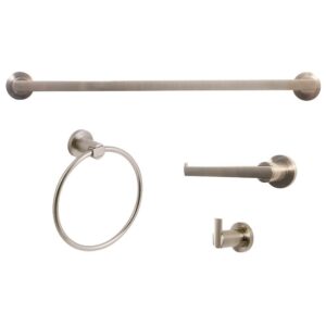 Design House 188516 Eastport 4-Piece Bathroom Hardware Accessory Set Satin Nickel