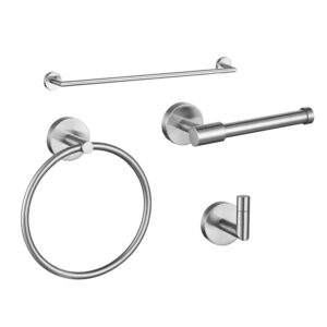 Design House 188722 Graz 4-Piece Bathroom Hardware Accessory Kit Satin Nickel