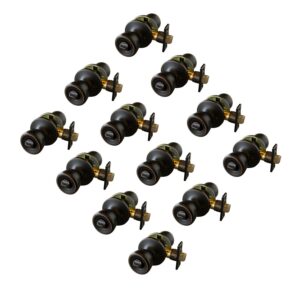 Design House 12-Pack Terrace 6-Way Universal Privacy Bed and Bath Door Knob, Oil Rubbed Bronze