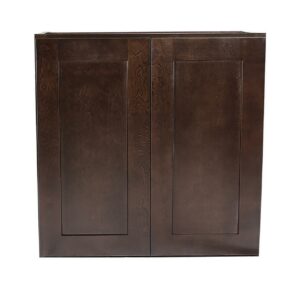 Design House Brookings Ready to Assemble Shaker Style Wall Kitchen Cabinet (24" x 36" x 12"), Espresso