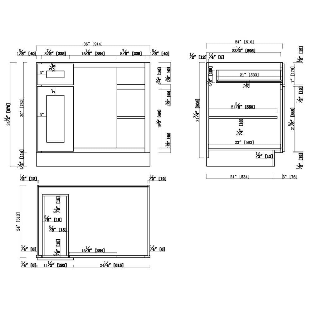 Design House Brookings Base Cabinet in Espresso, 36-Inch by 34.5-Inch by 24-Inch - Image 6